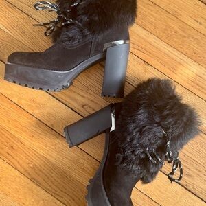 Stuart Weitzman Black Suede Booties US Size 7